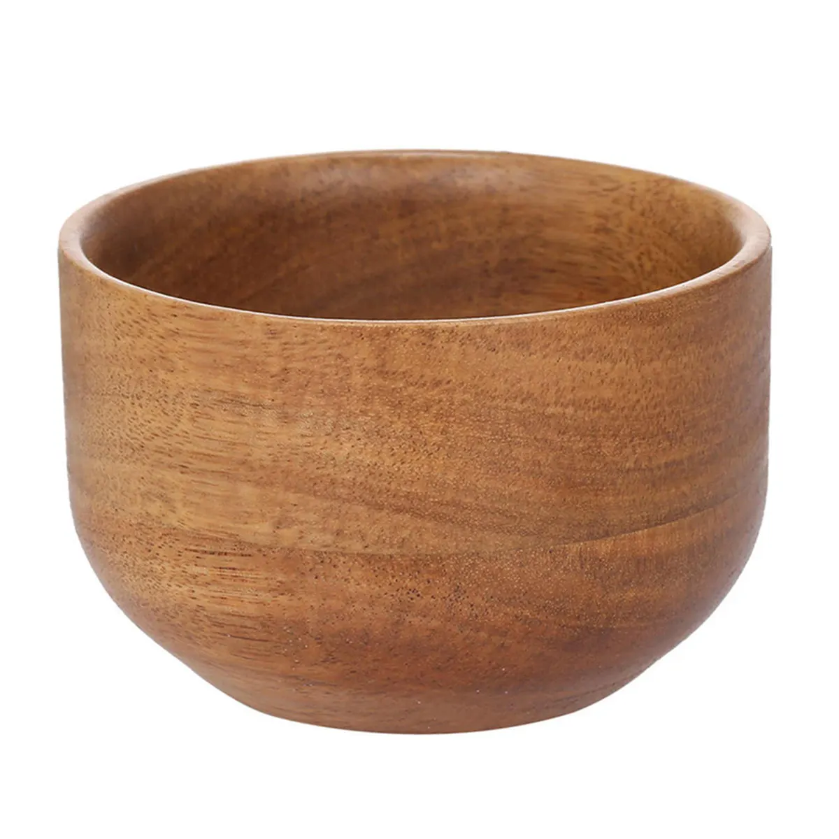 Light Brown Wooden Shaving Bowl for Men Durable Premium Material Simple Lightweight Design Suitable for Home Barber Salon