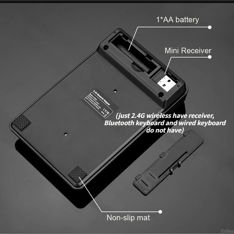 2.4GHz wireless wired keyboard Bluetooth-compatible Mini USB Numeric Keypad 19 Keys Number Pad Numpad For Accounting Laptop PC