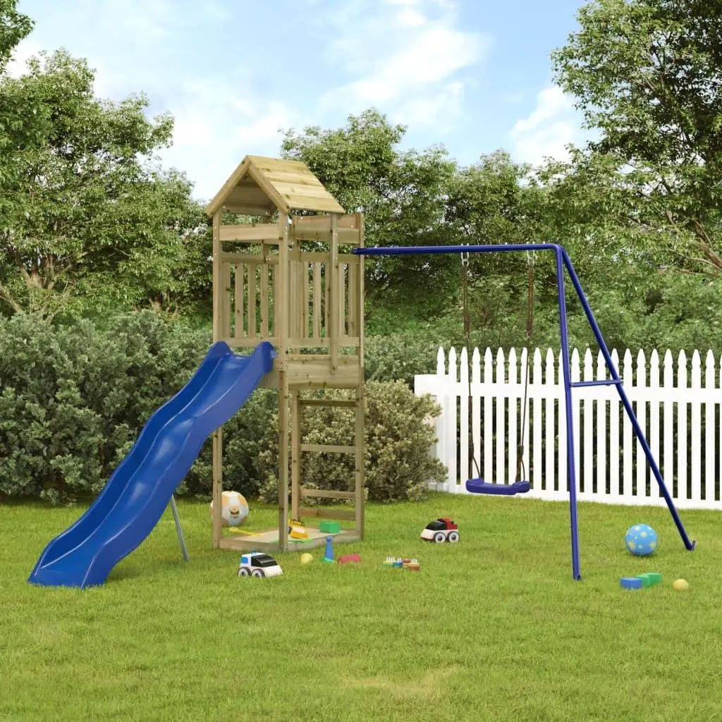 Premium Pine Wood Outdoor Playset - Durable and Eco-Friendly Kids Playground Equipment