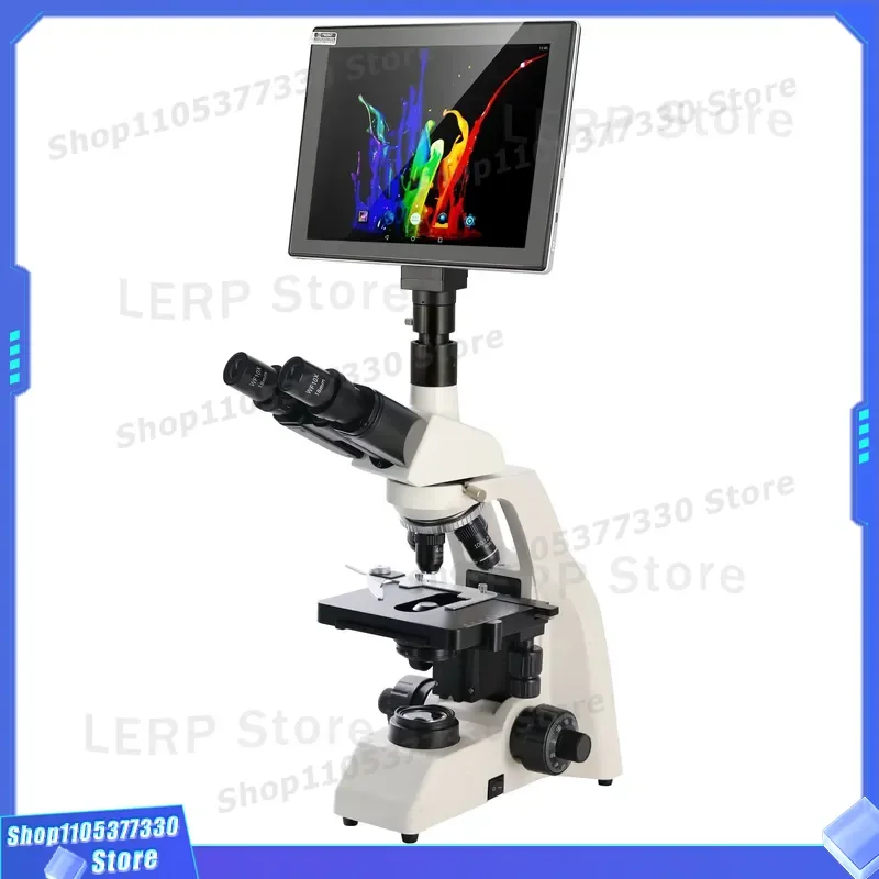 XSZ 126 Biological Microscope 1600X Magnification High Precision LED Light Source Lab Instrument for Student Education