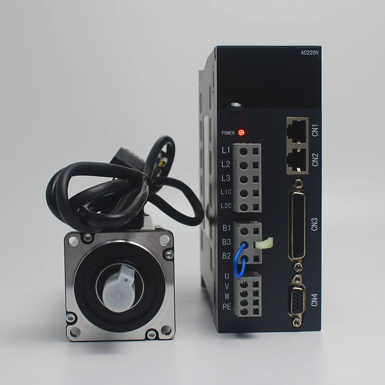 

Серводвигатель 2 кВт с тормозом двигателя 130ST-M07725 Сервопривод переменного тока 2 кВт и кабель 8 м Инкрементальный энкодер 7,7 Нм, 2500 об/мин, 2500 ppr