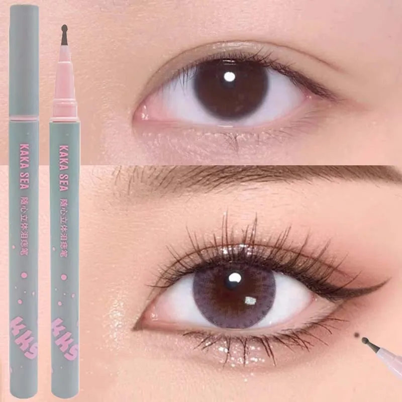 قلم النمش الطبيعي الواقعي التجفيف السريع مقاوم للماء نابض بالحياة رأس مستدير النمش بقعة ختم دائم غير يتلاشى نقطة الخلد يشكلون #5