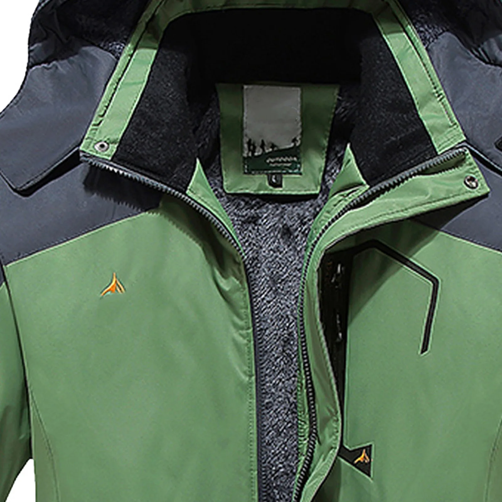 Herren Dicker Fleece-Gefütterter Taktischer Zweiteiler Winddicht Wasserdicht Warm Winter Reit- und Bergsteiger-Outdoor-Bekleidungsset für Männer – Detail 9