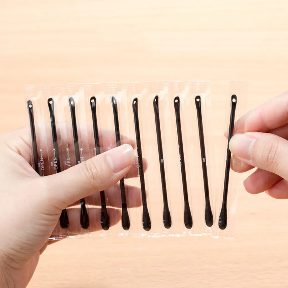 200本入り綿棒、メイク落とし用綿棒、細い先端、まつげエクステ除去用、使い捨てフェイシャルビューティーツール、メイク用綿棒