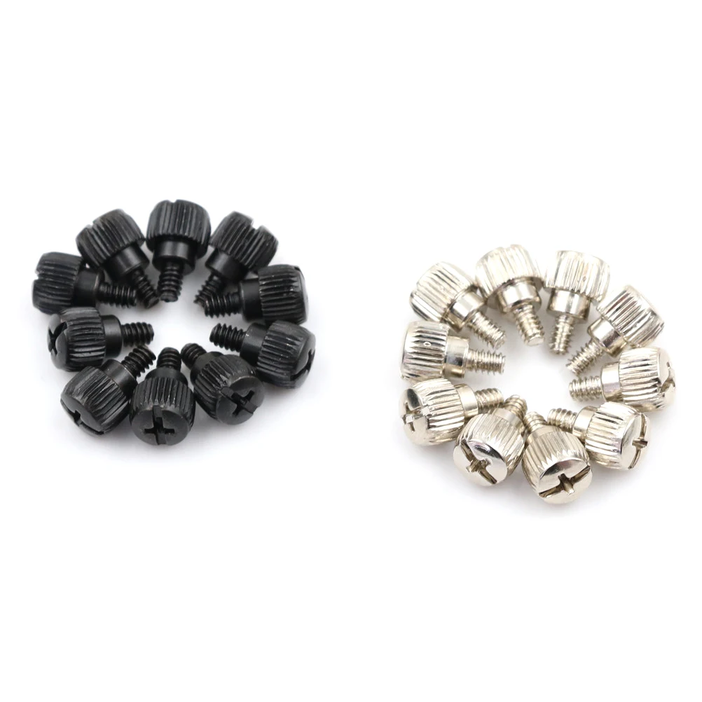 10Pcs 6#-32*5 Thread Teeth Length 5mm Computer PC Case Cooling Fan Toolless Adjustment Screw Thumbscrews Thumb Screw