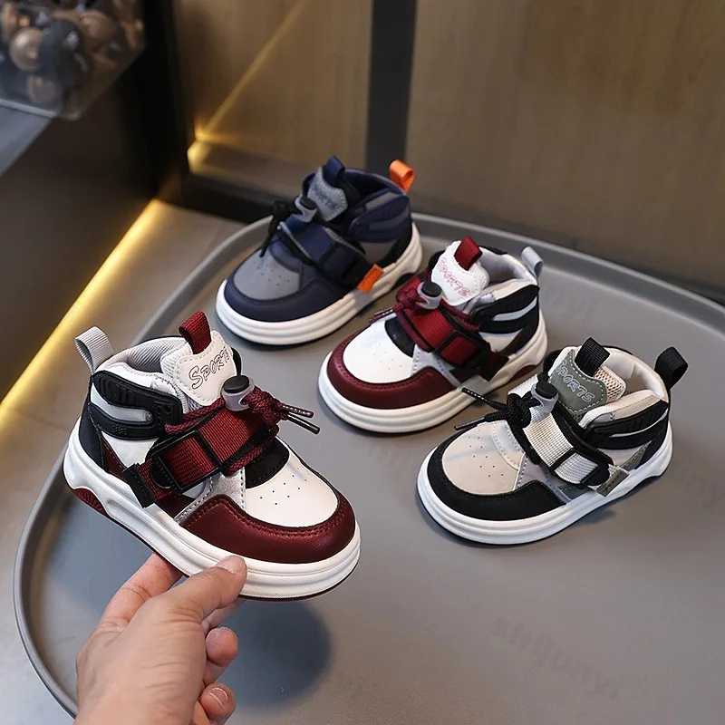 

Children High Top Sneakers Boys Girls Sports Shoes Autumn Comfort Anti Slip Outdoor Skateboard Shoes Toddler Baby Causal Shoes
