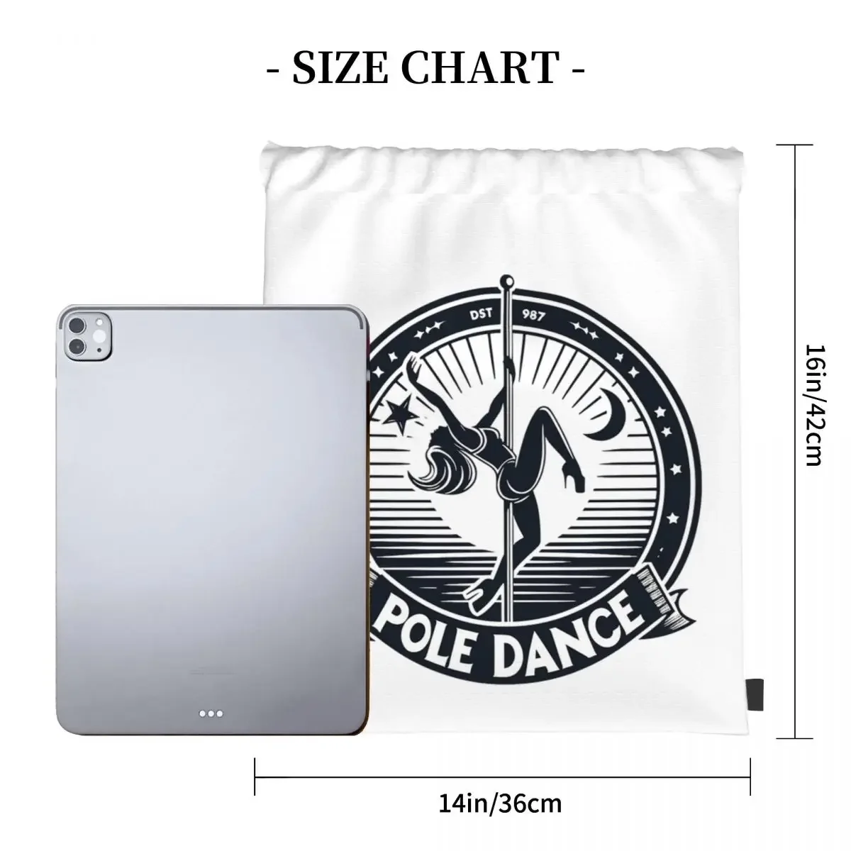 Pole Dance - Perfect For Evry Pole Dance Lovers Backpacks Drawstring Bags Drawstring Bundle Pocket Sports Bag BookBag For School