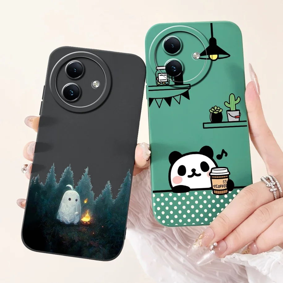 For Itel S24 Case S667LN Shockproof Cover Cute Rabbit Cartoon Soft Liquid Silicone Matte Phone Cases For ItelS24 2024 S 24 Funda