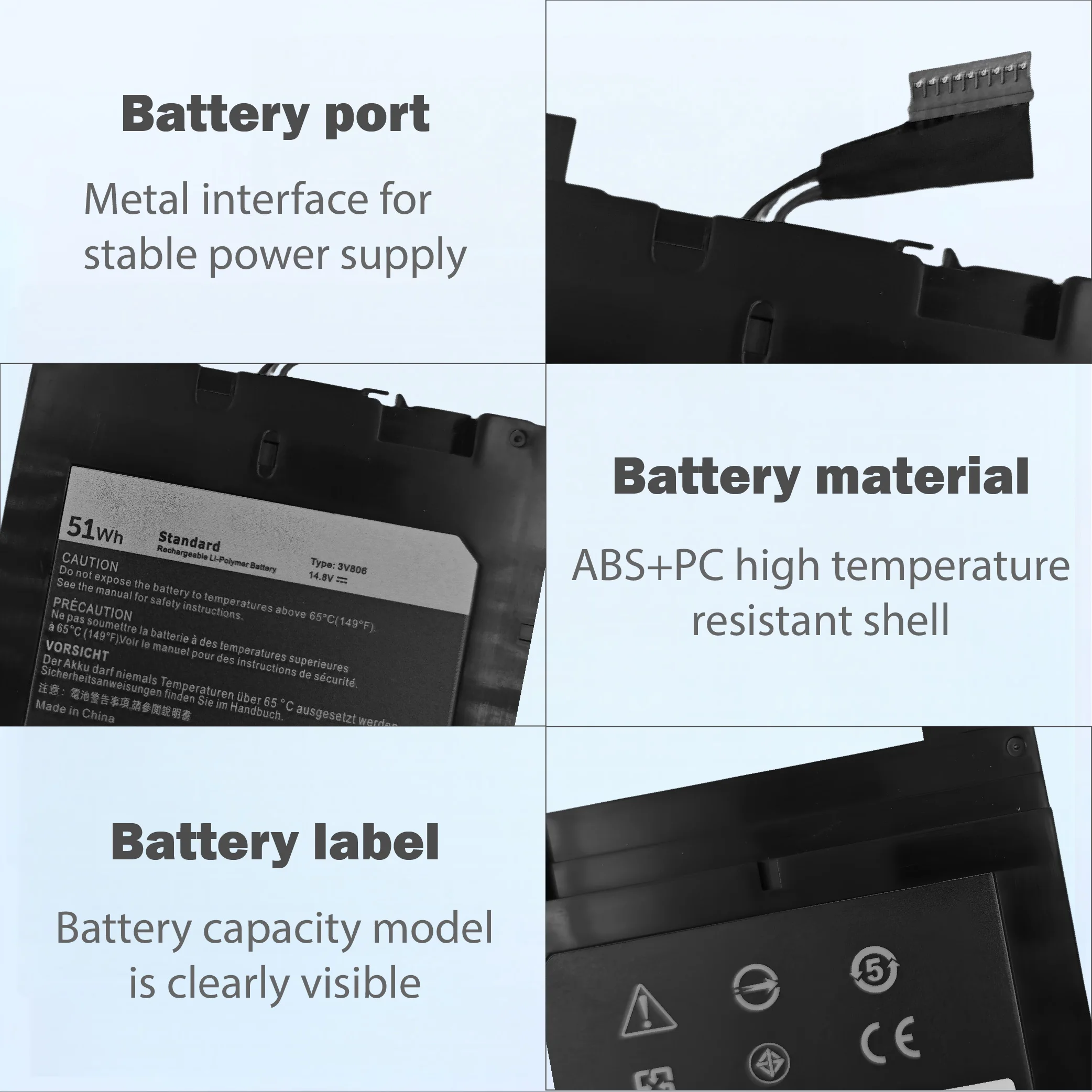 3V806 Laptop Battery for Dell Alienware Echo 13 QHD R2 ALW13ED-1508 1608 1708 1808 2608 3608 2VMGK 257V0