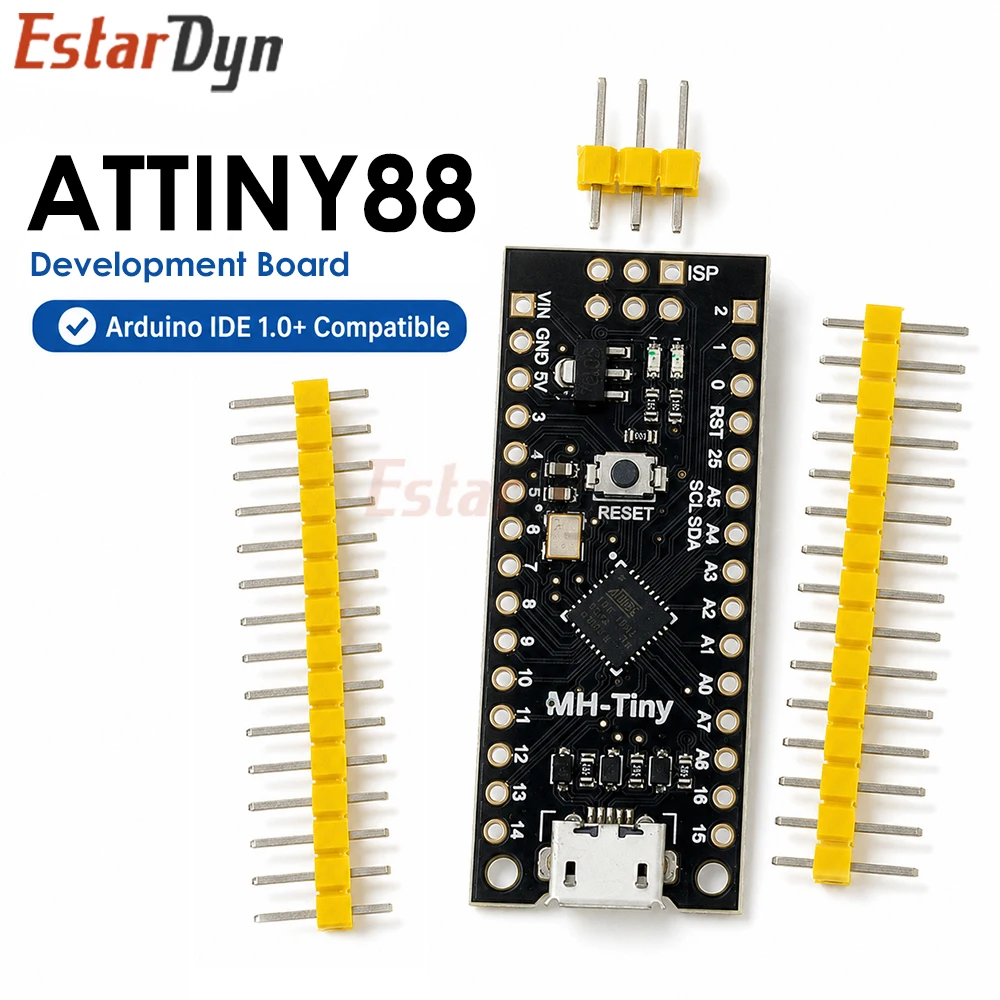 Estardyn ATTINY88 16MHz Micro Development Board Compatible Digispark ATTINY85 Upgraded & NANO V3.0 ATmega328 Extended