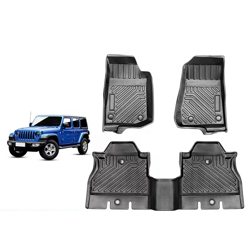 

Hot Selling Hard Wearing Waterproof TPE CAR FLOOR MATS For Jeep Wrangler JL