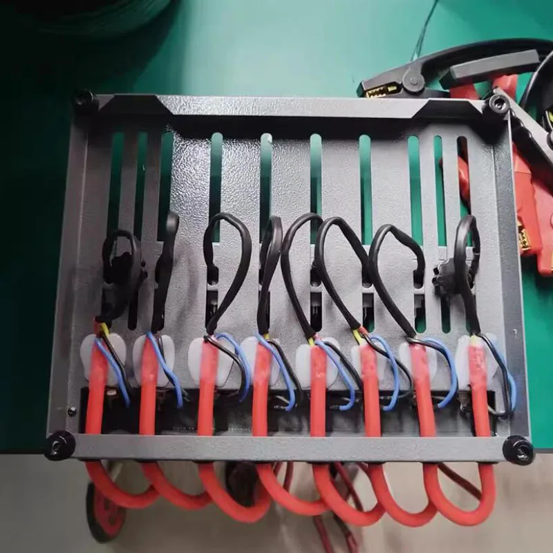 

With high current test leads, 8-channel universal cylindrical battery battery capacity tester and balancer stand