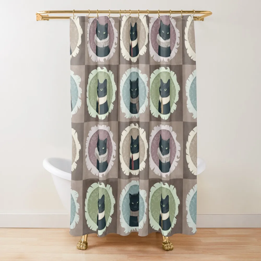 

Black Cat Victorian Portrait Pattern Shower Curtain Cute Shower Bathroom And Shower Products Bathroom Decor Curtain