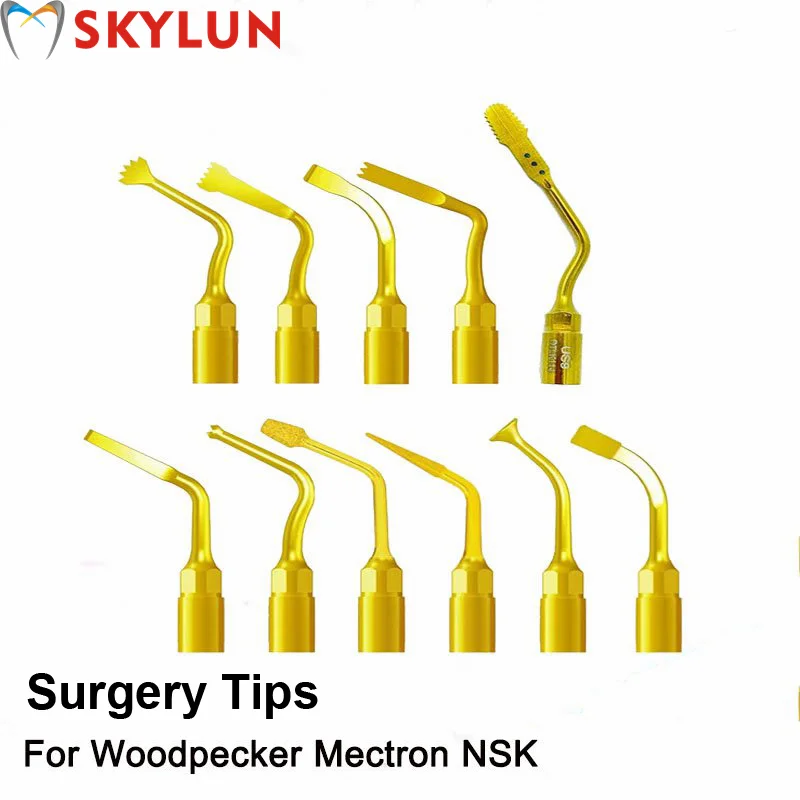 

5PCS Dental Ultrasonic Scaler Piezo surgery Bone Cutting Tips For Mectron Woodpecker Dmetec NSK Sinus Lifting Implant US1 US2
