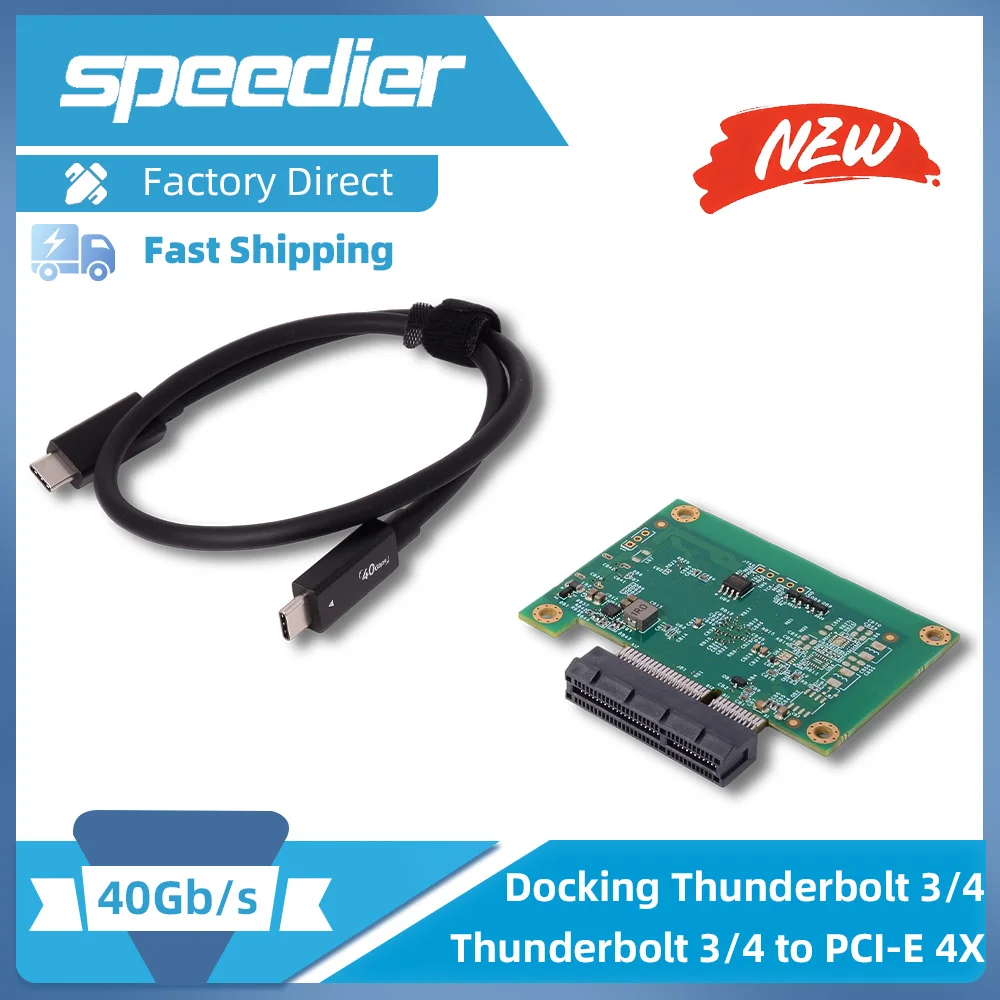Thunderbolt 4 To PCI-E 4X Thunderbolt External Graphics Card Expansion Dock USB4 Core Adapter Board Expansion Dock UC-143