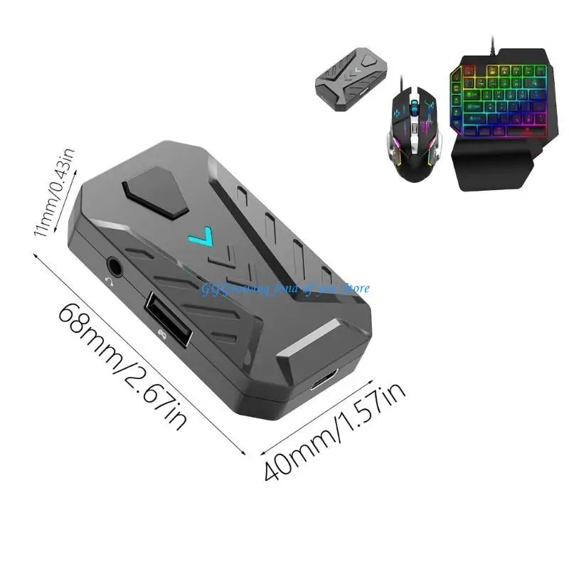 محول الماوس لوحة مفاتيح ألعاب H9EB ، محول محول لوحة مفاتيح ألعاب الأجهزة المحمولة ، لجهاز لعبة الهاتف المحمول