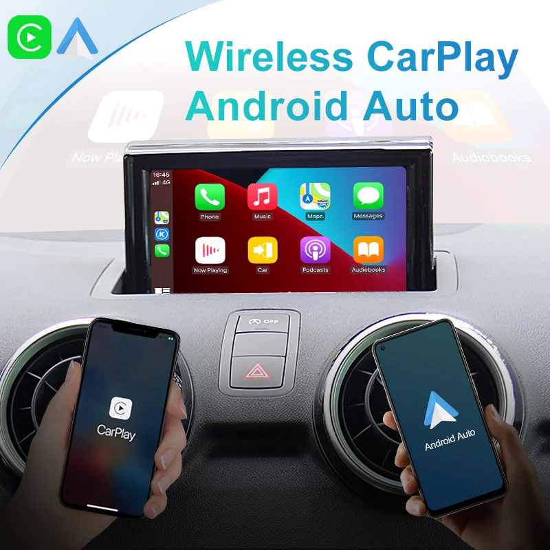 STWEI Wireless CarPlay AUTO Modules For Audi A1 Q3 MMI 3G A1 Q3 RMC Mirror Link Front View Camera Reverse Camera