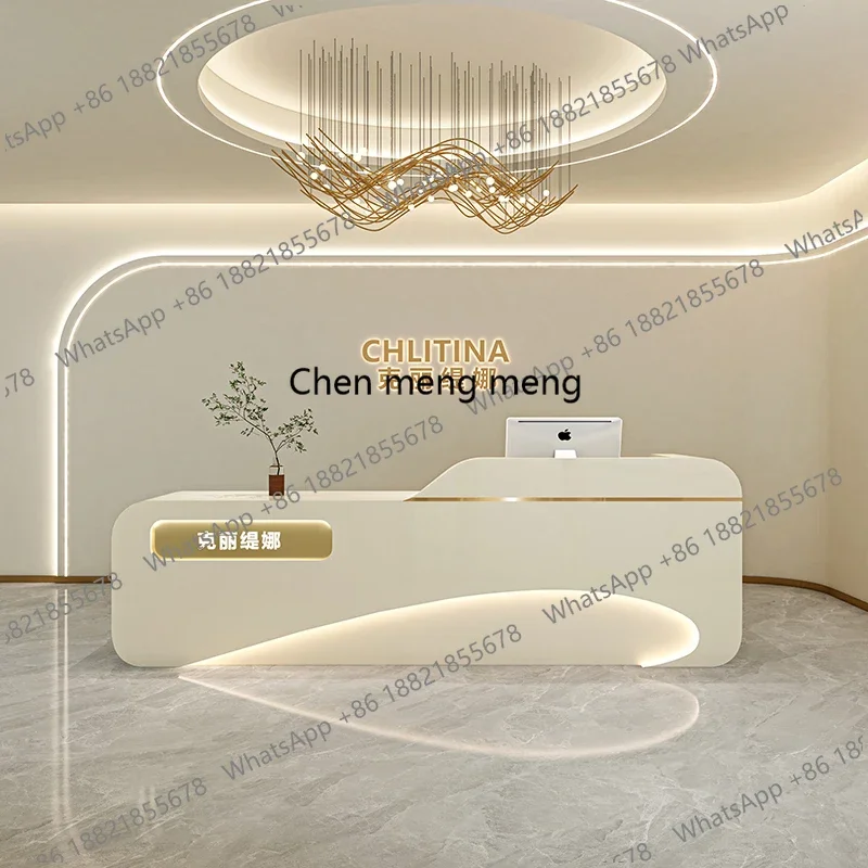 

New arrive Hotel Display Reception Desks Modern Shop Beauty Bar Luxury Restaurant Reception Desks Executive Escritorio Commercia