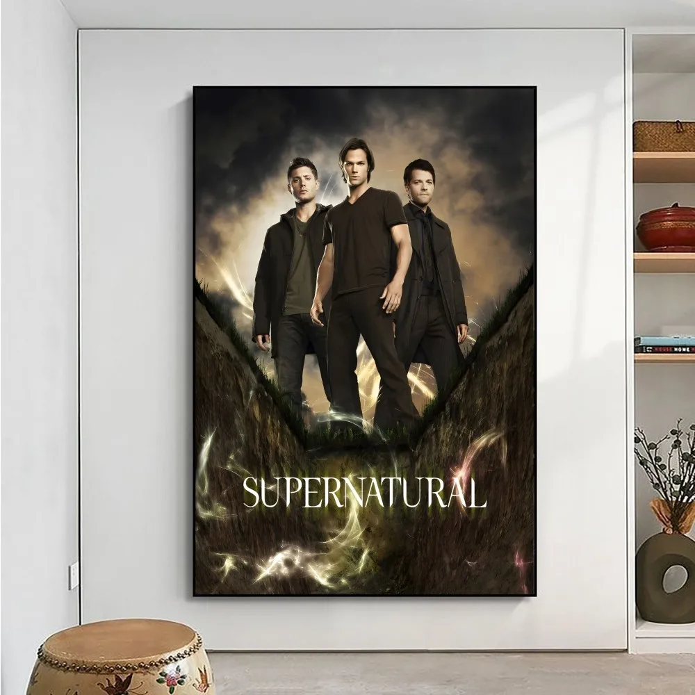 TV Play Series S-Supernatural Movie Nordic Poster Kraft Paper Vintage Poster Wall Art Painting Study Aesthetic Art Wall Stickers