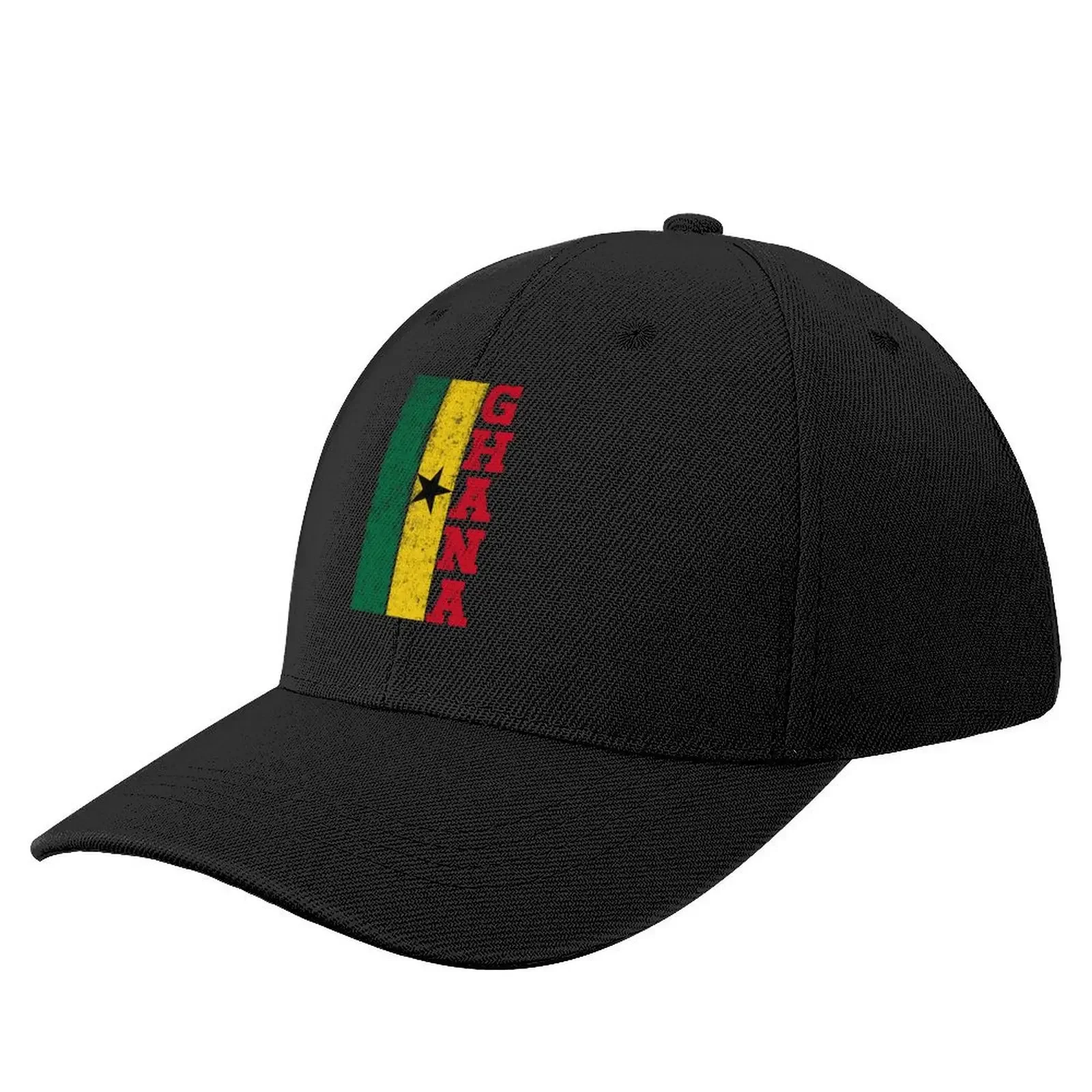 Ghana Ghanaian Flag Vintage - Red Baseball Cap Fishing cap |-F-| Big Size Hat Boy Child Women's