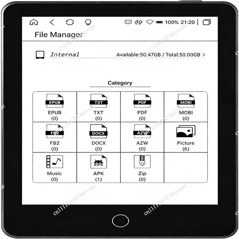 4+64GB,6-inch e-paper reader, Ebook reader for learning and gift, developed for Android, model X7