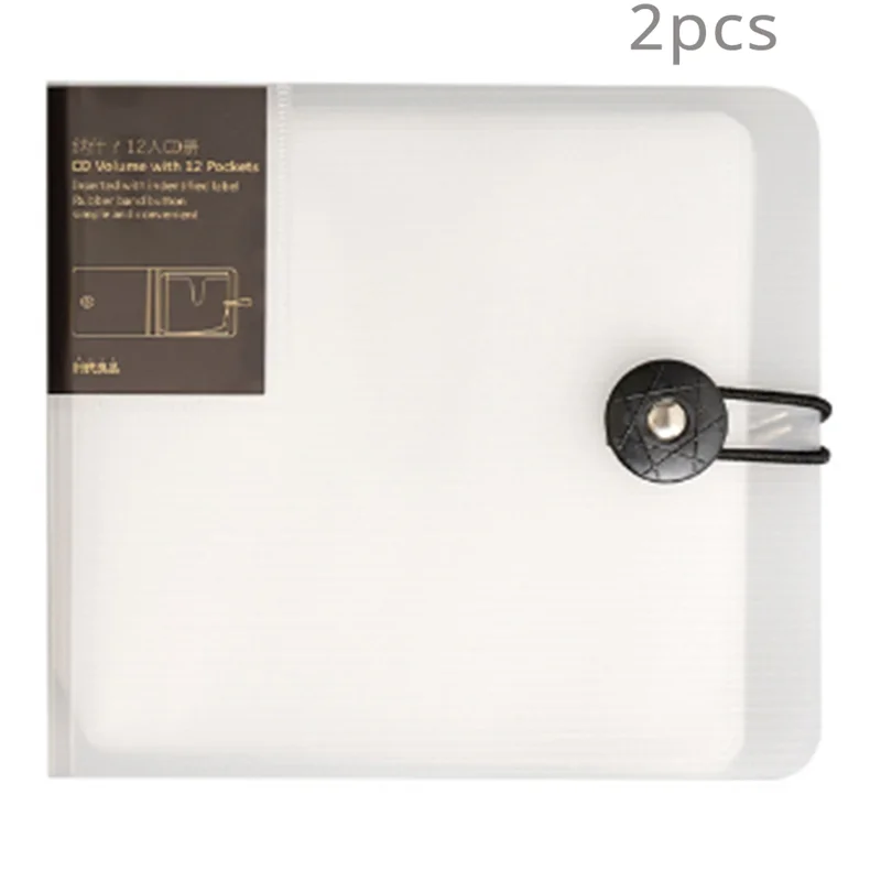 Étui pour disque CD en plastique Transparent, support de DVD, sac de rangement, organisateur, sac de couverture, boîte d'album CD DVD, étuis avec boucle