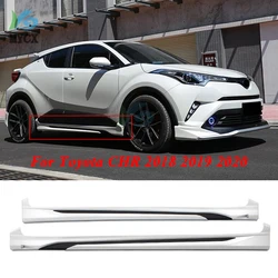 High Quality 2Pcs/1Set ABS Paint Side Skirts Protector Cover Fit For Toyota CHR C-HR C HR 2018 2019 2020