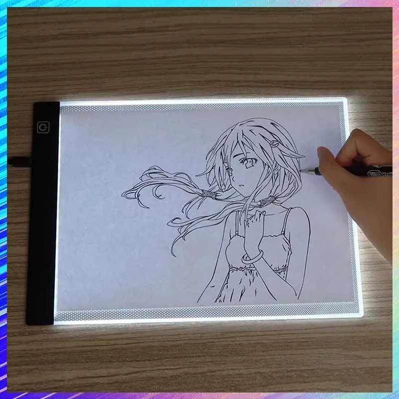 

A5 светодиодный световой коврик, цифровой рисунок, пингвин, магнитный копировальный стол, студенческие художественные инструменты для рисования, светодиодная копировальная доска для эскизов, школьные принадлежности