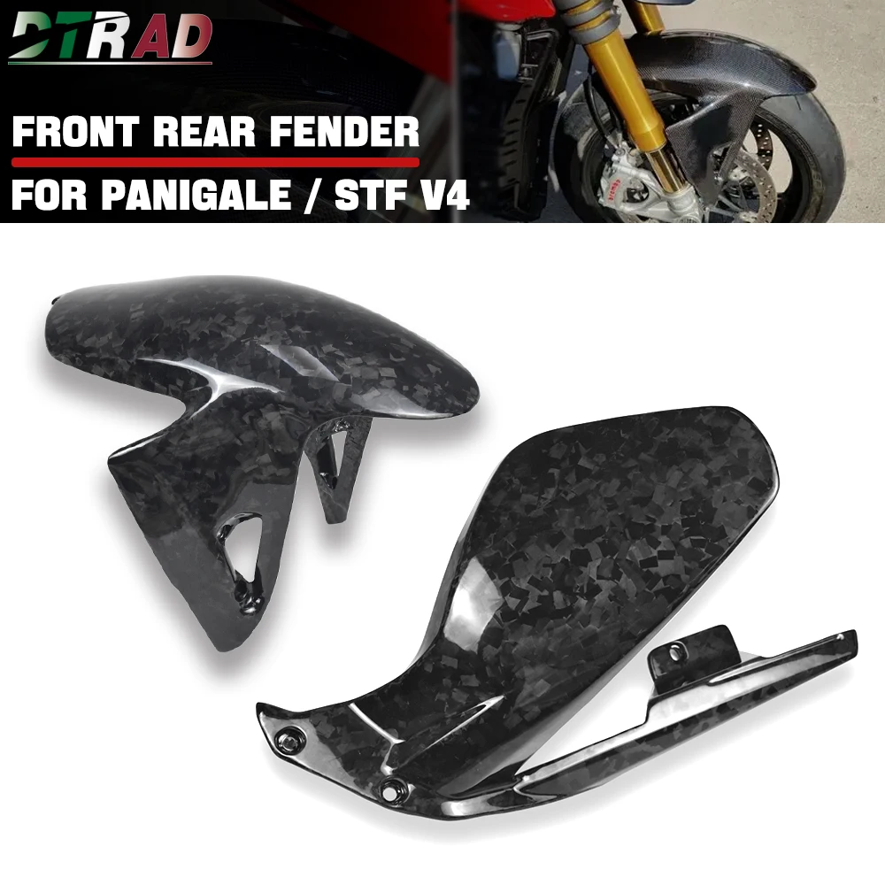 

Forged Gloss For DUCATI Streetfighter / Panigale V4 V4S V4R 2018-2023 2024 Carbon Fiber Front Fender & Rear Hugger Splash Guards