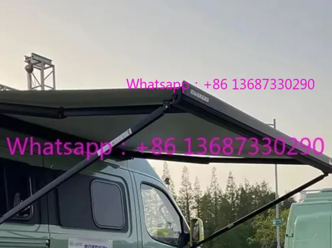 

1 pcs Telescopic electric camping vehicle short distance side box sunshade tent with LED lights