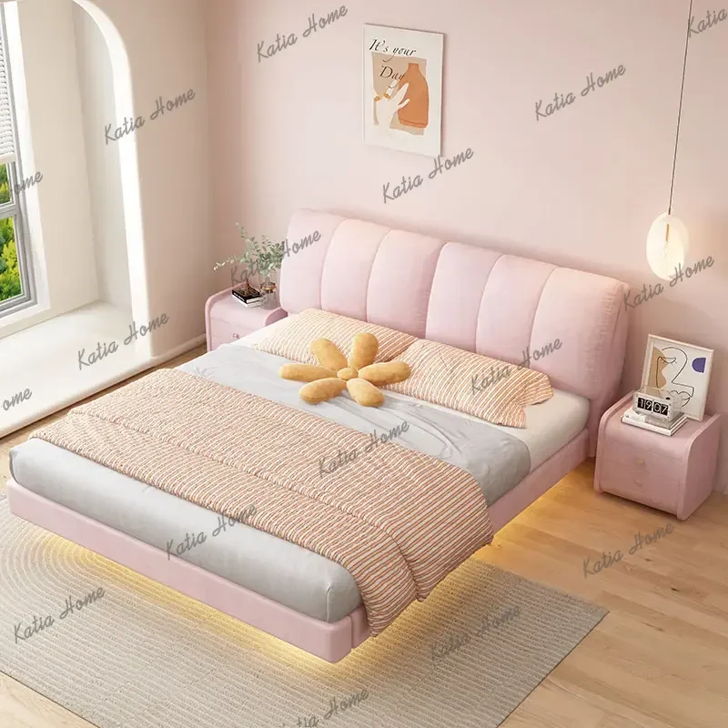 Best Sellers Minimalist Design Double Bed Frame European Unique Japanese Pliable Double Bed Storage Wooden Cama Queen Size Furni