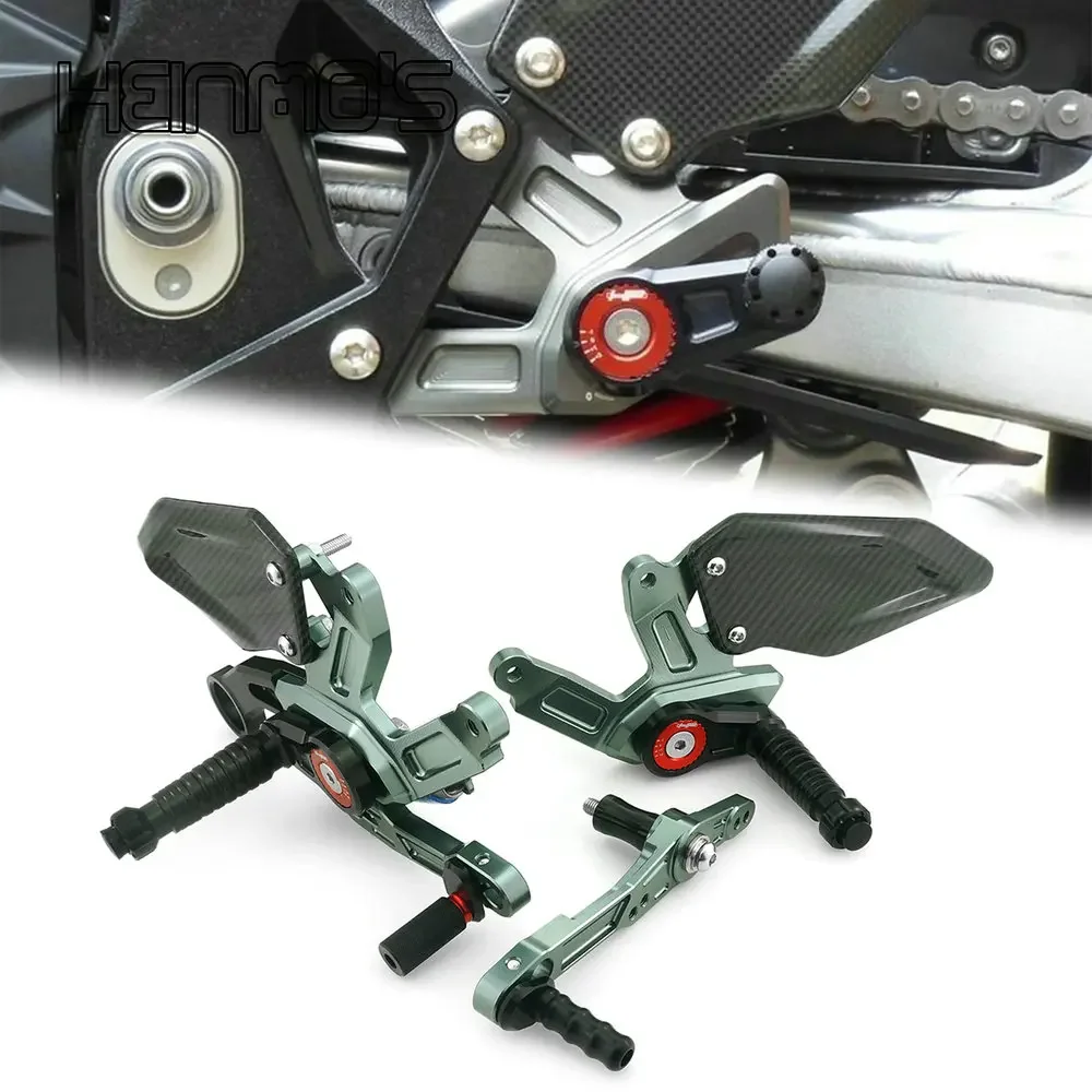 

Carbon Fiber Adjustable Motorcycle Foot Pegs Rest Rearset Rear Set Footrest For BMW S1000RR M1000RR 2015-2018