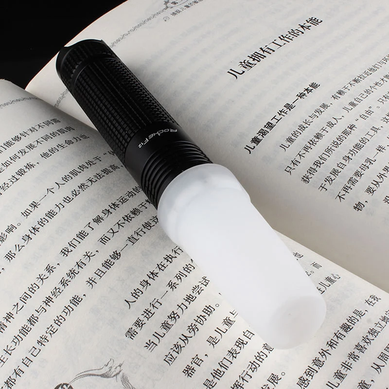 أقصى القطر الداخلي 24.5 ملم مصباح يدوي ناشر (أبيض) لمصباح يدوي Convoy S2 S3 S4 S5 S6 S7 S8