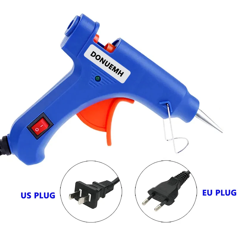 20w/100w Glue Gun Mini Hot Melt Glue Gun Electric Heat Temperature Gun Home Diy Repair Set With Transparent Glue Stick 7mm/11mm