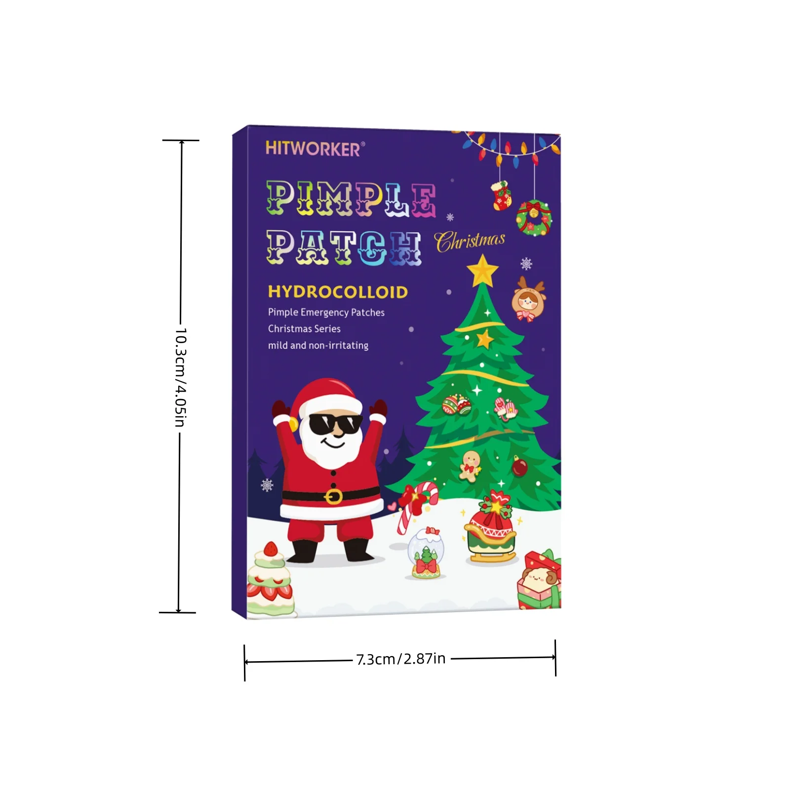 80/160 قطعة من رقع حب الشباب الغروانية المائية من HITWORKER - تصميم عيد الميلاد، لطيف وغير مزعج، تغطية سريعة وغير مرئية #2