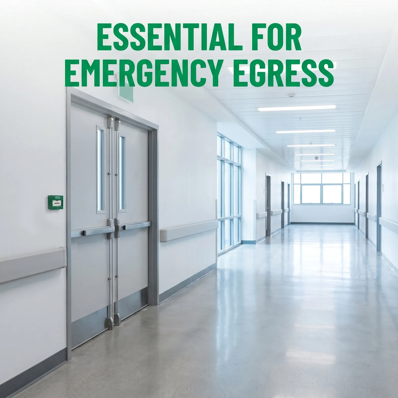 Manual Emergency Alarm Button Break Glass Release Switch Wall Mount Fire Exit Control Button Green for Office School Warehouse