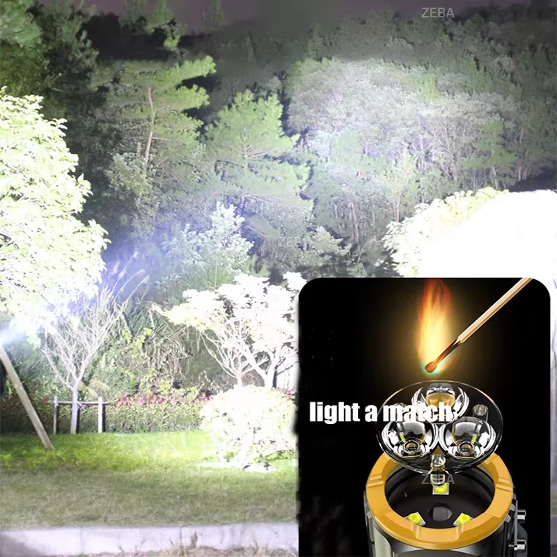 Portable Mini Ultra Bright Flashlight 18500 Rechargeable Torch with Magnet Powerful Waterproof Emergency Camping LED Flashlights