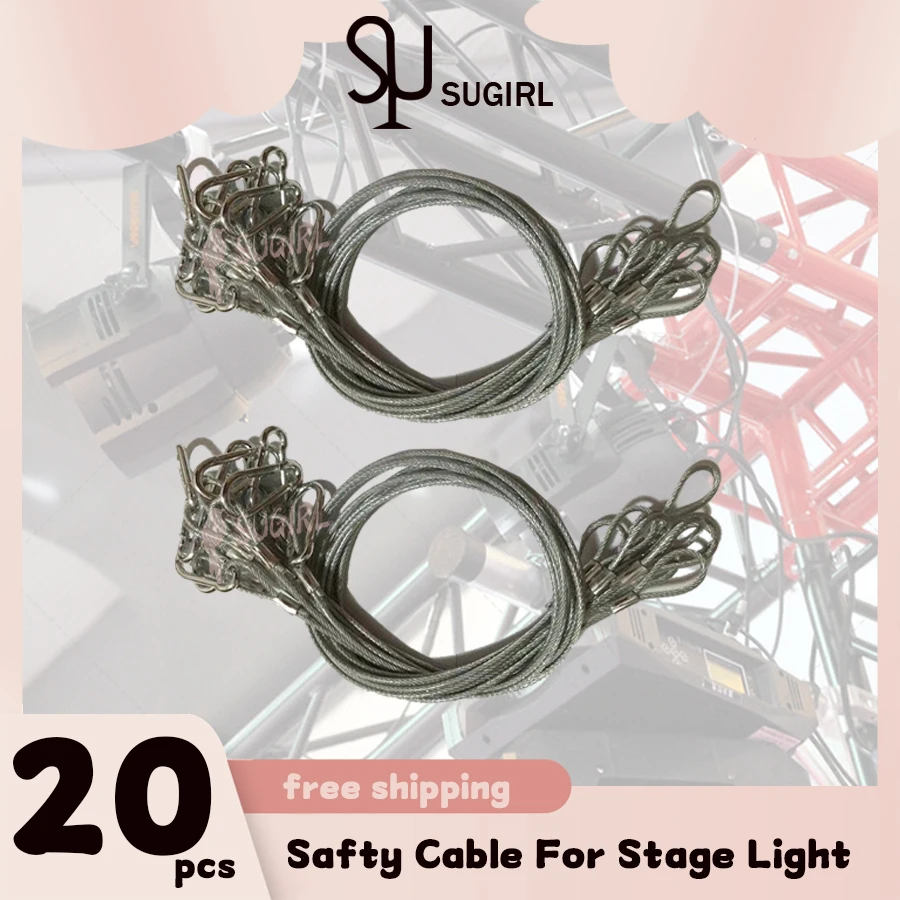 1-20 Cables Steel Wire Safety Ropes Security Cables Stage DJ Lighting Par Lights