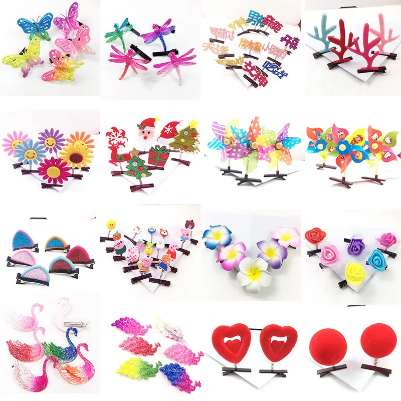 10/20pcs/lot Dog Grooming Bows Mix Multiple Color Cat Dog Hair Bows Small Pog Grooming Accessories Cute Puppy Spring Hairpin