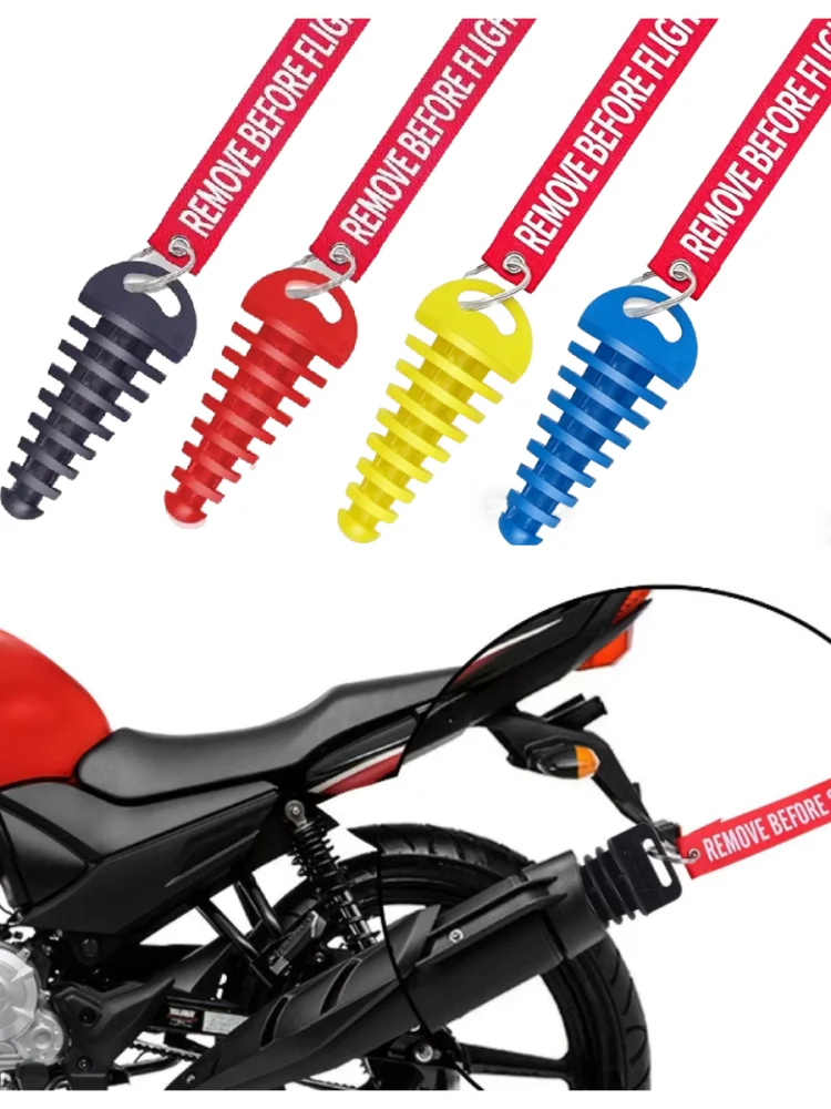 AliExpress NONE 5/3/1pcs Exhaust Wash Plug 0.6'-1.5' Wash Plug for Motorcycle Dirt Bike 2 Stroke With Keychain Tag Rubber Exhaust Pipe