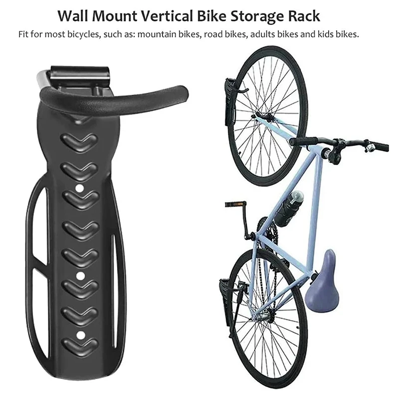 Wall Mount Bicycle Holder Mountain Bike Rack Stands Steel Storage Hanger Hook Mounted Rack Stands Bicycle Storage Accessories