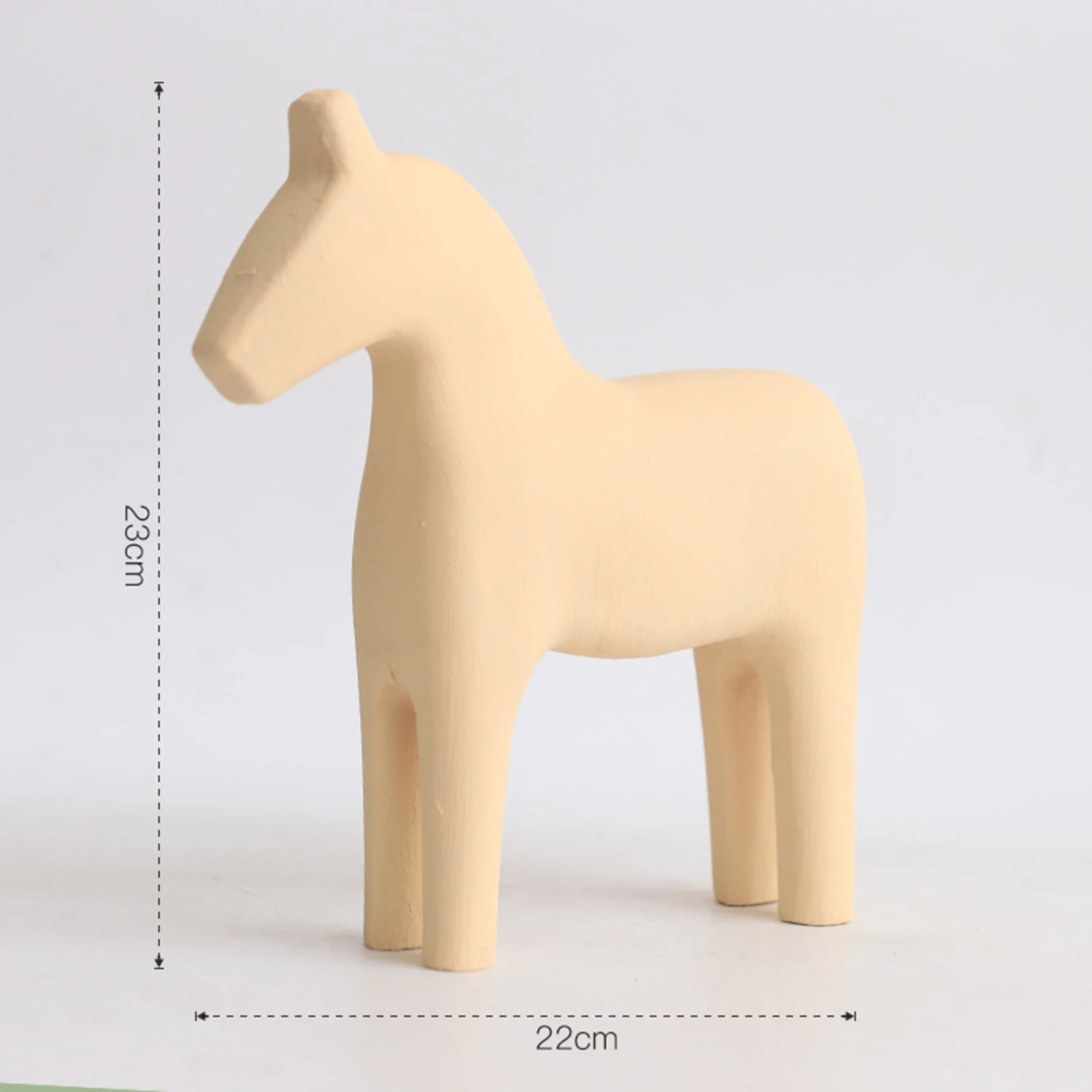 Wooden Creative Horse Figurine Minimalism Trojan Statue Wood Animal Figurines Home Decoration Desktop Bookshelf Ornament