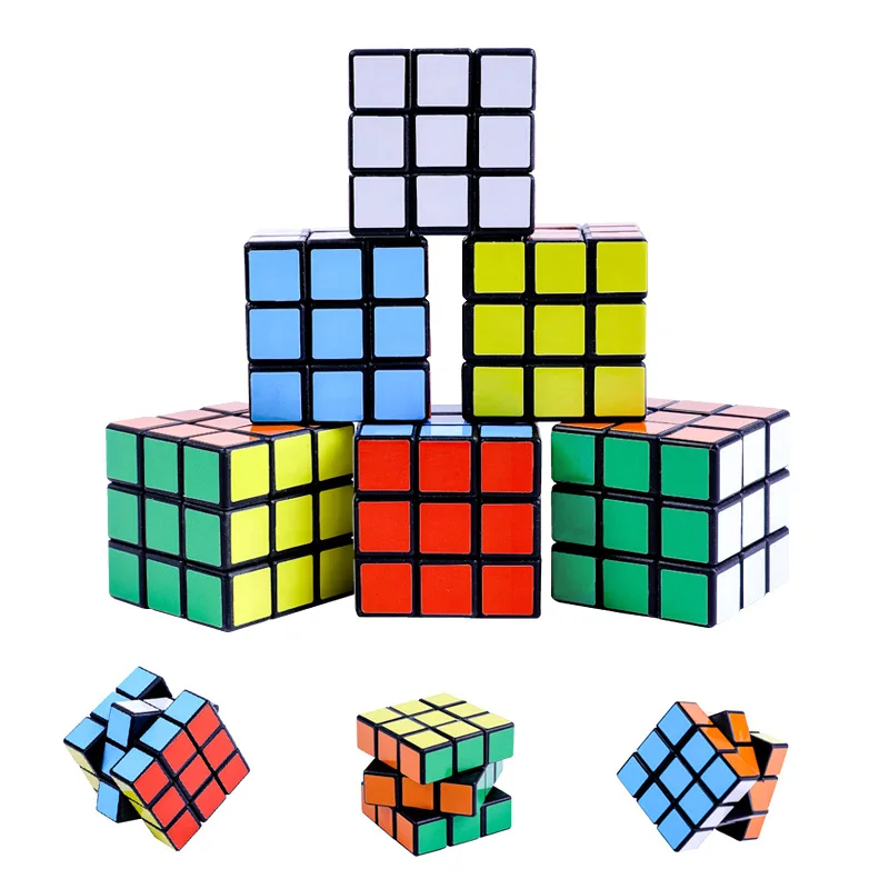 12 stücke Magic Cube Schlüssel bund profession elle 3x3x3 Geschwindigkeit Puzzle Würfel Anhänger Mini Magic Cube Spielzeug Kinder Bildung lernen Geschenk Spielzeug