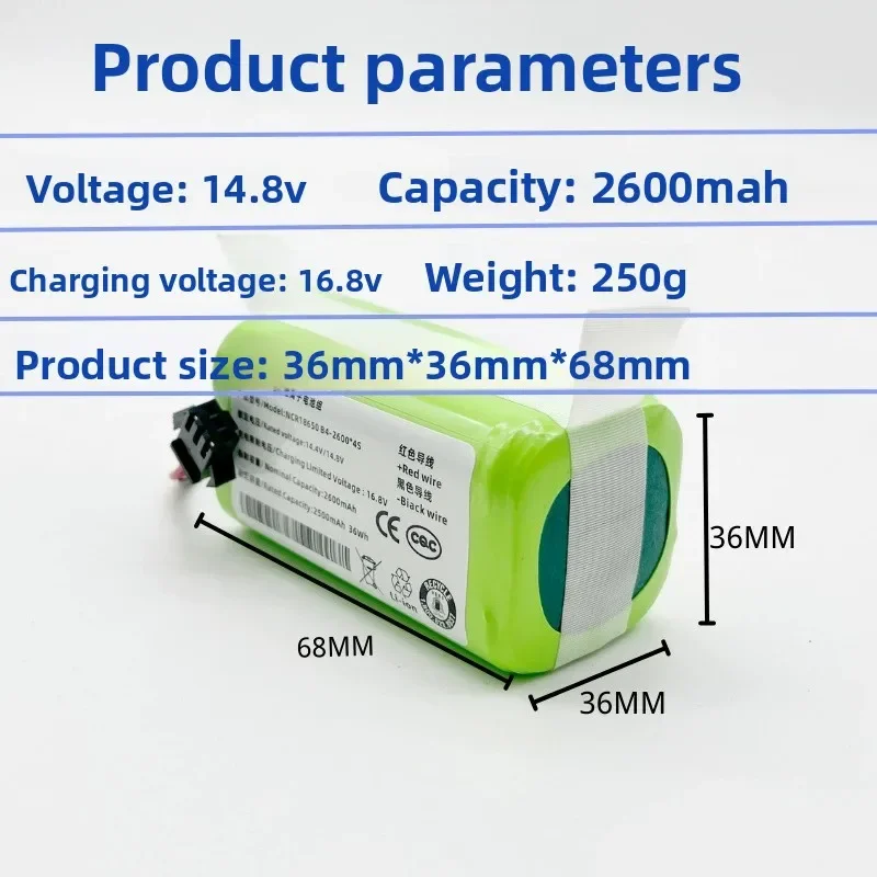 for Conga Excellence 950 990 1090 Deebot N79S N79 DN622 for Eufy Robovac 11S 12 X500 14.4V 2600mAh Vacuum Cleaner Battery