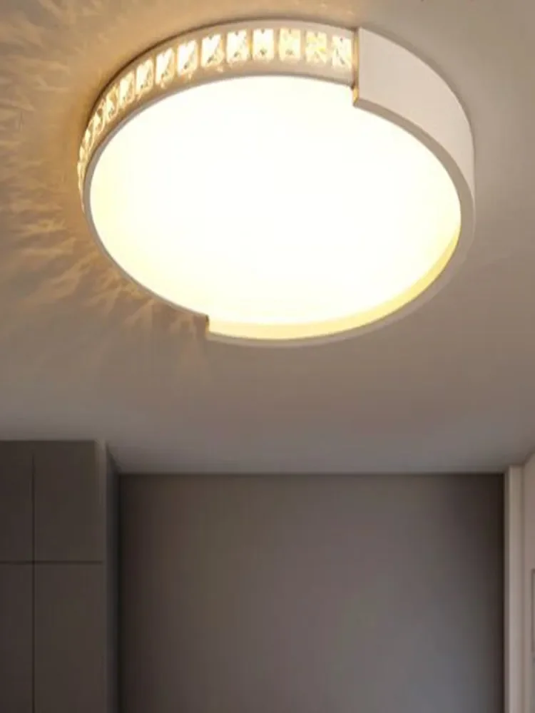 Led living room simple modern atmosphere round ceiling lamp warm romantic bedroom lamp creative crystal lamp