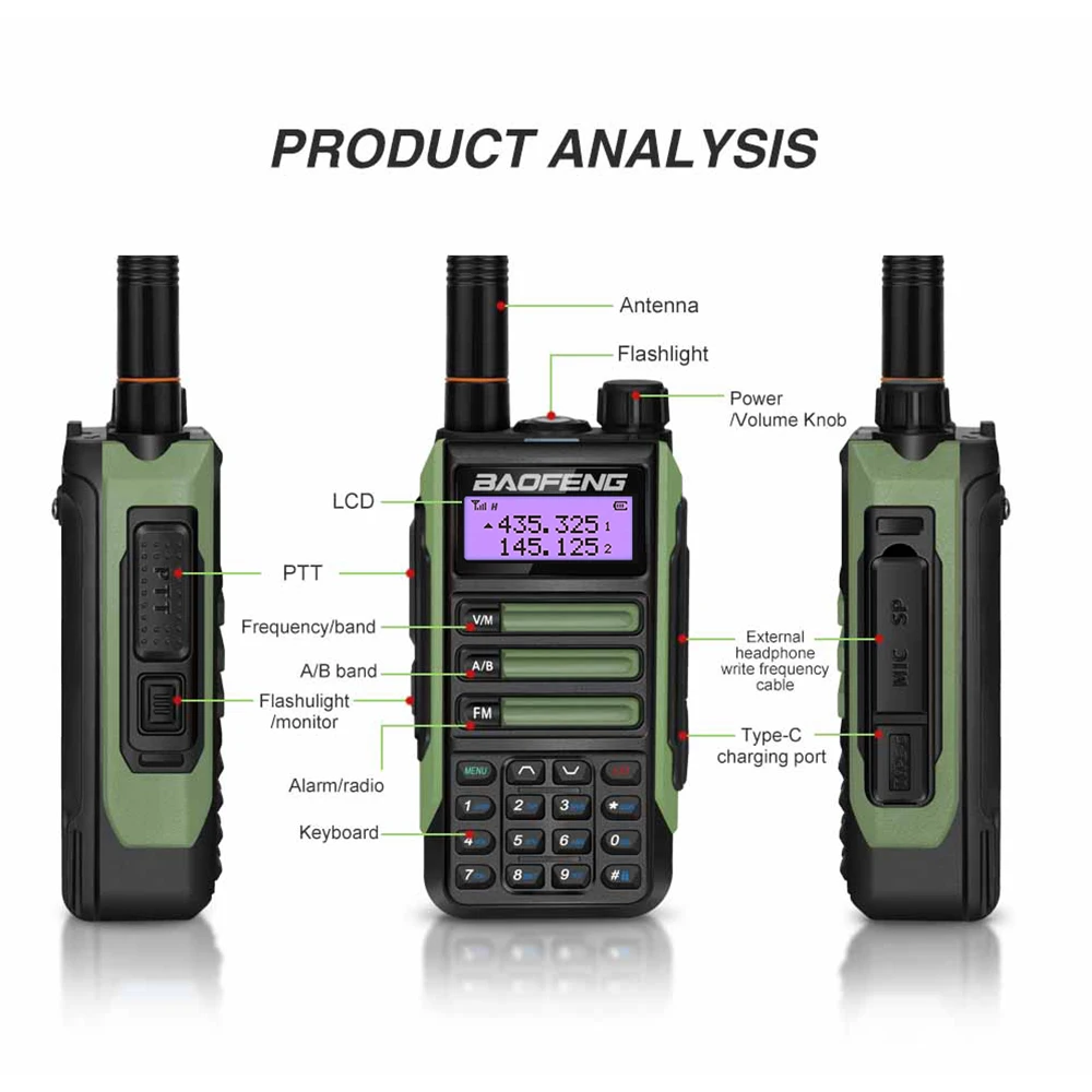 2023 BaoFeng UV-16 Pro Mate V2 Maximize 10w Walkie Talkie Long Range Waterproof UV16 Pro V2  Two Way Radio Upgraded UV5R Max V2