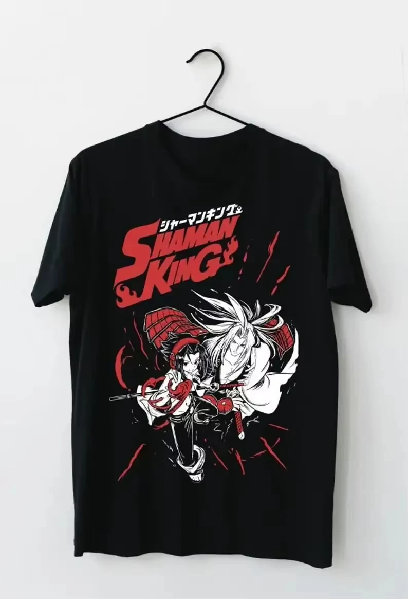 Camiseta Shaman King Yoh Asakura, camiseta de Anime japonés, camiseta Shaman King para hombre y mujer, camiseta Vintage, camisetas gráficas 2026