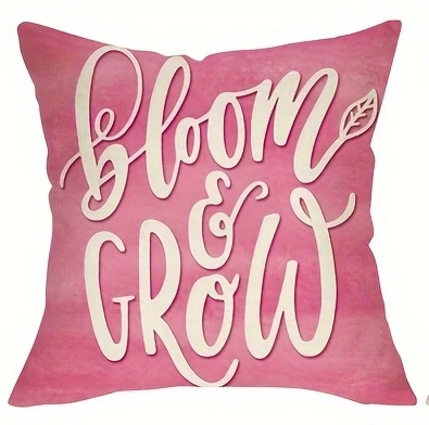 1pc Spring Flowers Tulip Home Sweet Home Throw Pillow Covers,Buffalo Plaid Cushion Case For Sofa Couch Home Decor,No Pillow Core