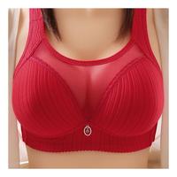 Women Knit Bra With Chest Pad No Steel Ring Seamless Breathable Underwear Wide Shoulder Strap Push-up Bra Sexy Sports Bra