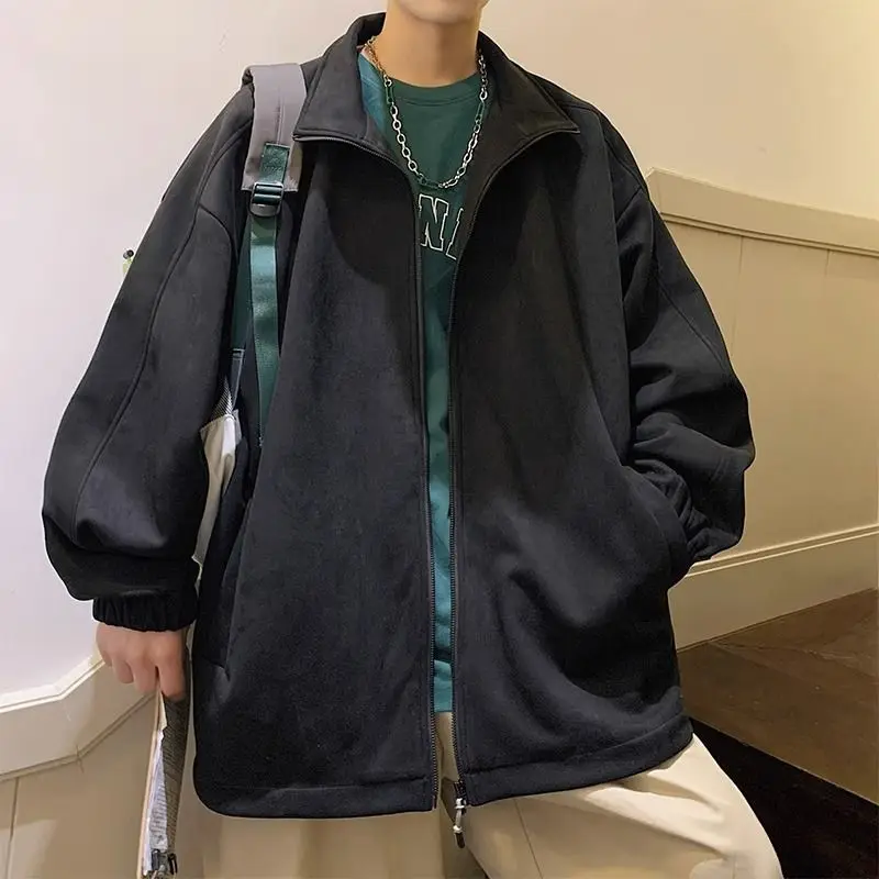 

Loose Fit Men's Jaet Large Size 2300 Pou Autumn Winter Vintage Collar Youth Trendy Pure E-commerce S Long Sve Coat